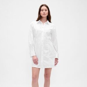 Gap Cotton Organic Cotton Poplin Mini Shirtdress